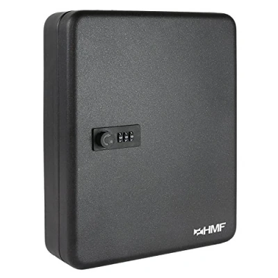 Afbeelding van HMF 14500 02 sleutelbox met cijfercode, 45 haken, 30 x 24 7,5 cm, zwart
