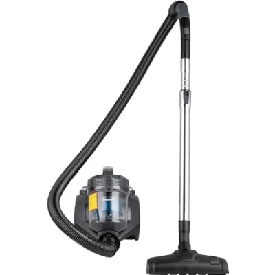 Afbeelding van Amazon Basics 15KC 71EU4 Stofzuiger zonder zak, krachtig voor harde vloeren en tapijten, HEPA filter, compact licht, 700 W, 1,5 l, zwart/blauw