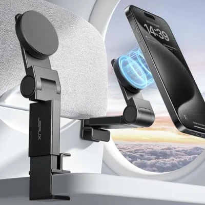 Afbeelding van JSAUX Compatibel voor MagSafe Vliegtuig Telefoonhouder, Magnetische Reisbenodigdheden, Universele Telefoonhouder in het Vliegtuigvoor iPhone 15, 14, 13