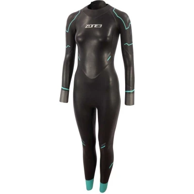 Afbeelding van 2023 Zone3 Dames Advance Triathlon Wetsuit Black / Turquois XS