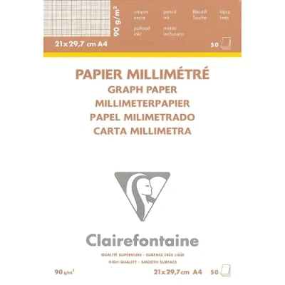 Afbeelding van Clairefontaine Velijn Ruitjespapier A4