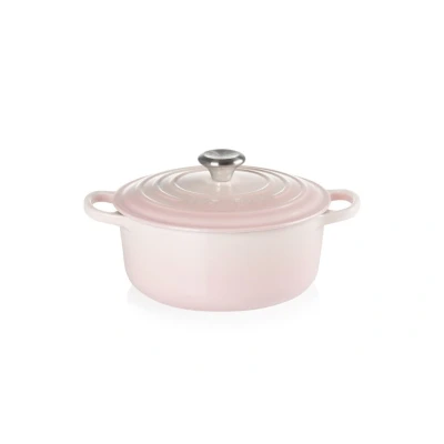 Afbeelding van Le Creuset Gietijzeren Ronde Braadpan In Shell Pink 24cm 4,2l