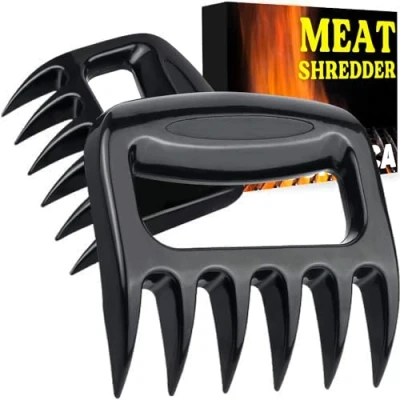 Afbeelding van SURDOCA Kip Shredder Vleesversnipperaar, Solid Back Tool, Hittebestendigheid Vlees Vork Pulled Varkensklauwen, BBQ Accessoires, Gadgets voor mannen, Koken Gifts, Rokers Geschenken Mannen