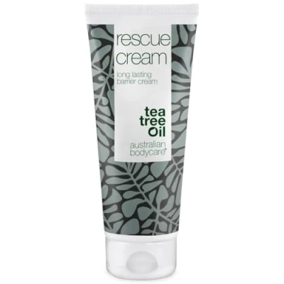 Afbeelding van Australian Bodycare Rescue Cream 100 ml Barrièrecrème voor een geïrriteerde, rode en kwetsbare huid op je lichaam met Tea Tree Olie Helpt de te herstellen Geschikt om gebruiken bij doorligwonden &amp; luieruitslag