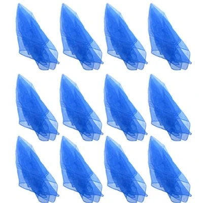 Afbeelding van Hoerev® Juggling &amp; danssjaals Set van 12 (. Ongeveer 16 inch x inch) (40 cm 40 cm), blauw, S, Blauw