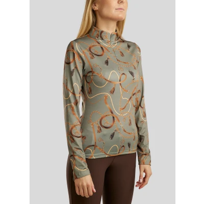 Image de Montar Polo Haily Bridle Print Longues Manches Dusty Green