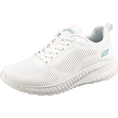Image de Skechers Bobs Squad Chaos Face Off Femme Baskets, Tricot blanc, 37 EU