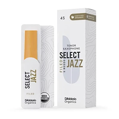 Afbeelding van D&#039;Addario Woodwinds Organic Sel. Jazz Filed tenor 4 Soft, 5er Packung Riet voor saxofoon