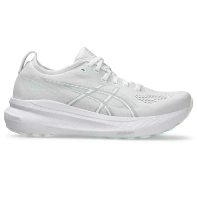 Afbeelding van Asics Gelkayano 31 Hardloopschoenen voor op de weg, Dames, Maat: 41.5, White Textiel/ synthetisch