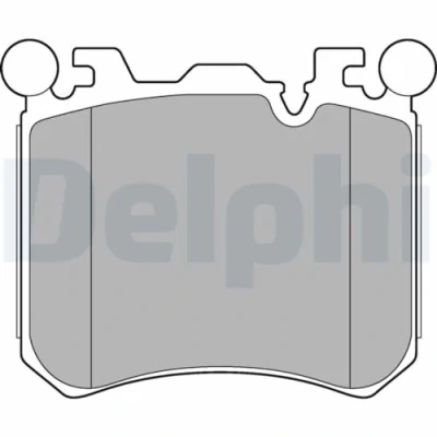 Afbeelding van DELPHI LP2287 Remblokkenset Geschikt voor slijtage waarschuwingscontact Met anti kreukplaat Zonder toebehoren BMW: X5, X6