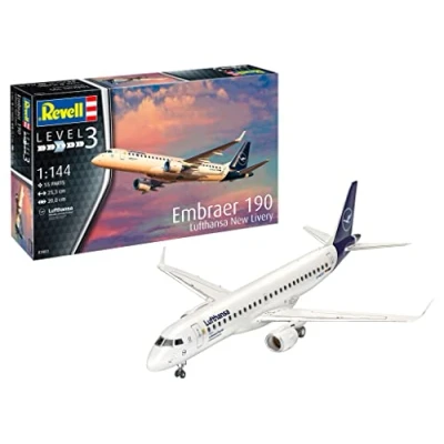 Afbeelding van 1:144 Revell 03883 Embraer 190 Lufthansa Plane New Livery Plastic Modelbouwpakket