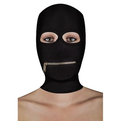 Afbeelding van BDSM masker met mond rits
