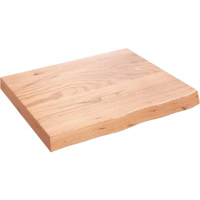 Afbeelding van vidaXL Wastafelblad 60x50x6 behandeld massief hout lichtbruin