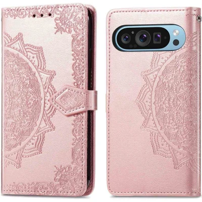 Afbeelding van imoshion Hoesje Geschikt voor Google Pixel 10 Pro, Mandala Bookcase Rose Gold