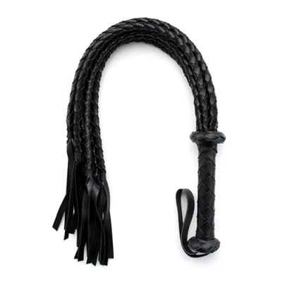 Afbeelding van FETISH ADDICT Braided Flogger 75 Cm Black