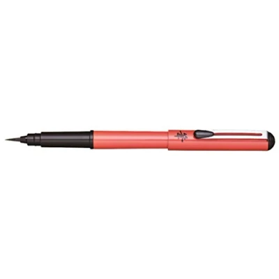 Afbeelding van Pentel XGFKP/FP10 zakkwast, zwart anker, met navulpatronen, oranje, 13,8 x 1,7 1,1 cm