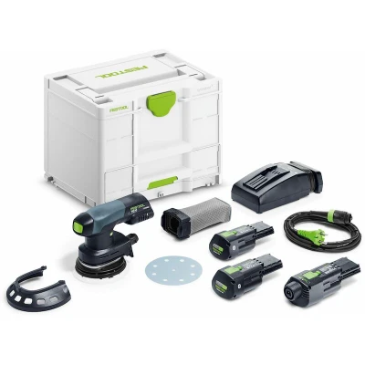 Afbeelding van FESTOOL ETSC 125 3,0 I SET 18V excentrische accu schuurmachine in Systainer SYS3 M 287 (2x Ah + lader) 578142