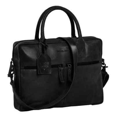 Afbeelding van Daniel Ray Goulburn Leren Laptoptas 14 inch Zwart
