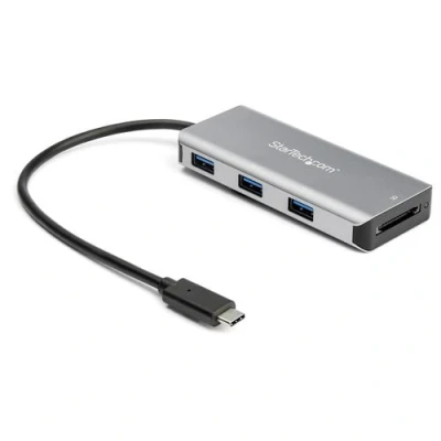 Image de StarTech.com Hub USB C 3 ports et lecteur de carte SD 2x A 1x 10 Gbps Cable hote integre 25 cm (HB31C3ASDMB) Concentrateur (hub) 1 x + 3.1 bureau pour P/N: PEXUSB321C