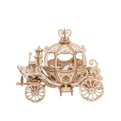 Afbeelding van Robotime Modelbouwpakket Pumpkin Cart 15,5 Cm Hout 182 delig