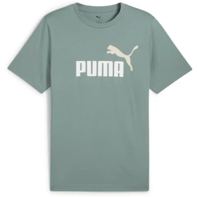 Afbeelding van PUMA ESS 2 COLOR No. 1 Logo Tee Heren sportshirt Green Moon