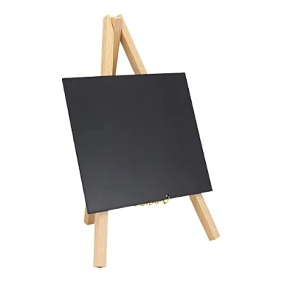 Afbeelding van Securit tafelkrijtbord mini driepoot, beuk krijtbord