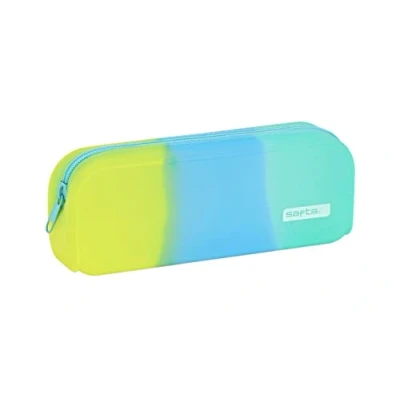 Afbeelding van Schoolpennenzak Safta Blauw Groen Geel (18.5 x 7.5 5.5 cm)