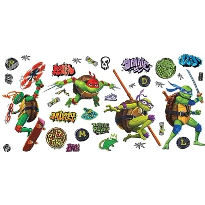 Afbeelding van Herpositioneerbare Ninja schildpaddenstickers