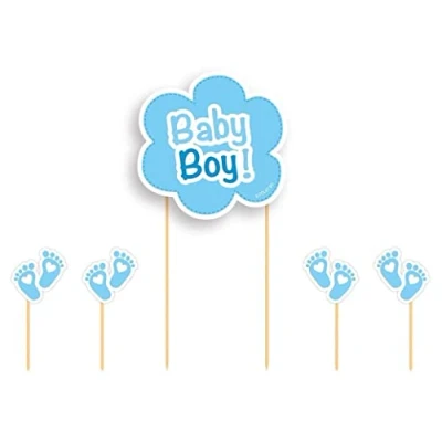 Afbeelding van Folat Cake Topper Baby Boy