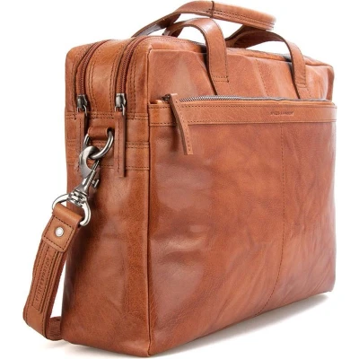 Afbeelding van Spikes &amp; Sparrow Leren Laptoptas 15.6 inch 24484 Brandy