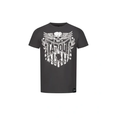 Afbeelding van Tapout Normale Passform Westlake Tshirt print Anthracite offwhite, Heren, Maat: XXL, off white
