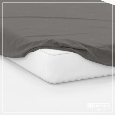 Afbeelding van The One Hoeslaken Dark Grey 200 x 220 cm