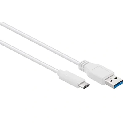 Afbeelding van USB C naar A kabel USB3.0 tot 2A / wit 0,10 meter