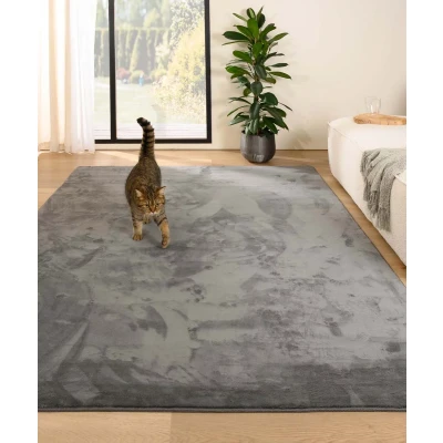 Afbeelding van Zacht Vloerkleed Plush Grijs 240x340 Cm