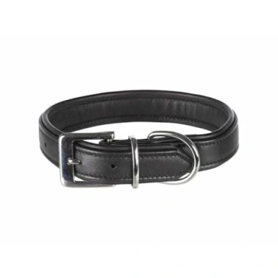 Afbeelding van Trixie halsband hond active comfort leer zwart (39 46X3 CM)