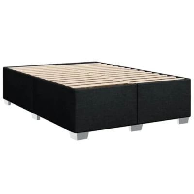 Image de vidaXL Cadre de lit sans matelas noir 140x190 cm tissu