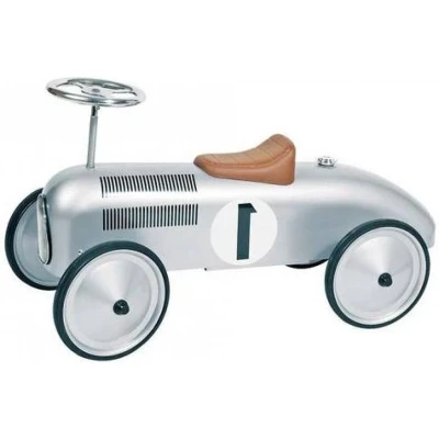 Afbeelding van Loopauto: NUMMER 1 ZILVER 73,5x35x40cm