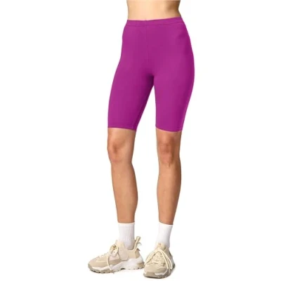 Afbeelding van Merry Style MS MS10 145 LE Dames Leggings Sport Vrijetijdsbroek Kort Viscose Sporbroek Yogabroek Fuchsia2 XS