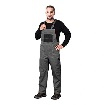 Afbeelding van REIS MMSNB_60 Multimaster veiligheidsbroek salopette voor heren, werkbroek grijs zwart maat 60