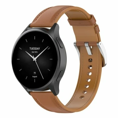 Afbeelding van Luxe leren bandje Lichtbruin Xiaomi Redmi Watch 5 Active / Lite
