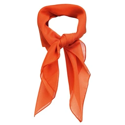 Afbeelding van TigerTie Fijne chiffon sjaal voor dames, effen, afmetingen: 58 x cm, Oranje