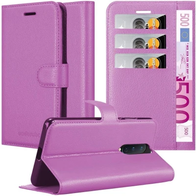 Afbeelding van Cadorabo Hoesje geschikt voor OnePlus 8 in MANGAAN PAARS Beschermhoes met magnetische sluiting, standfunctie en kaartvakje Book Case Cover Etui