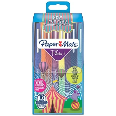 Afbeelding van Paper Mate, zz3_ARCHIV_Pen_to_pen, vezeltip pennen Flair Carn. Wonder 16er M (Veelkleurig, 16 x)