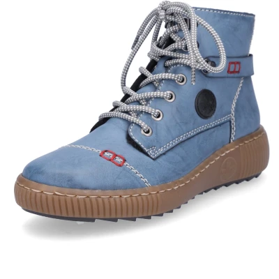 Afbeelding van Rieker 52588 korte laarzen voor dames, Blauw