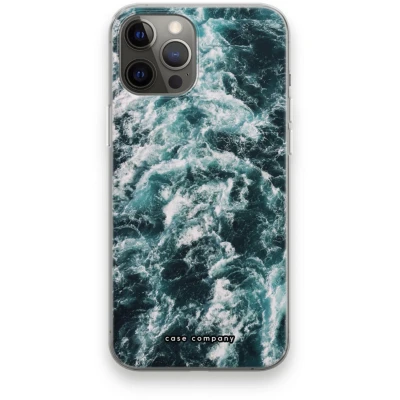 Afbeelding van Case Company® hoesje geschikt voor iPhone 12 Pro Max Zee golf Soft Cover Telefoonhoesje Bescherming aan alle Kanten en Schermrand