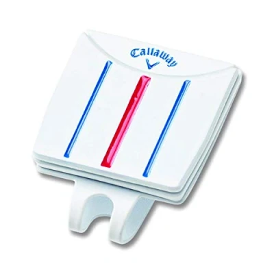 Afbeelding van Callaway Golf Unisex 2021 Triple Track Hat Clip Marker, Wit/Blauw/Rood, One Size UK