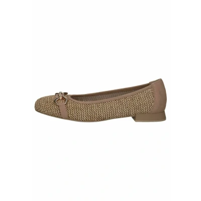 Afbeelding van Caprice Ballerina&#039;s, Dames, Maat: 36, Bark comb Leer en textiel