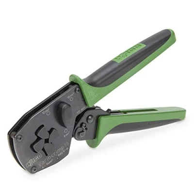 Afbeelding van WAGO Variocrimp krimptang 16 206 1216 krimpzone 6 mm², 10 mm² voor adereindhulzen met en zonder kunststof kraag, ontgrendelbare geforceerde vergrendeling krimpen