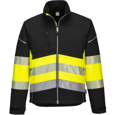 Afbeelding van PW3 Hi Vis Softshell jack Klasse 1 maat 4XL, BkYe