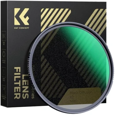 Afbeelding van K&amp;F Concept Filter Black Diffusion 1/2 72mm Mist High Definition Waterbestendig Krasbestendig voor Digitale Camera Lens